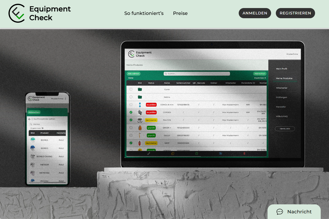 Referenz Equipment Check